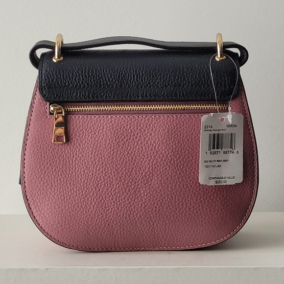 $239 *NEW* COACH Im/Khaki/Midnight Blue Multi Saddle Bag - Picture 3 of 15